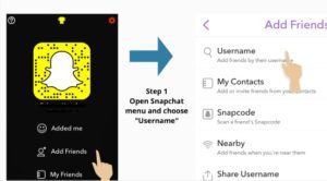 snapchat find someone search without username users step