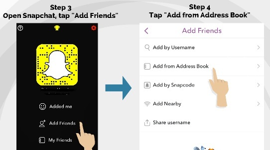 find snapchat followers using facebook