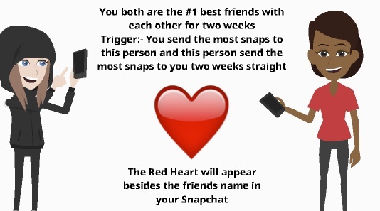 snapchat red heart
