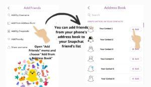 Add Snapchat Friends from Address Book 2