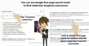 find snapchat celebrities using google 5