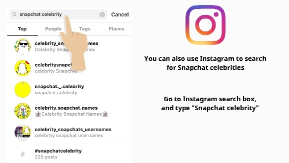 find snapchat celebrity using instagram 4