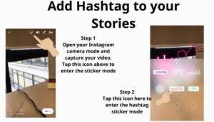 Instagram stories add hashtag 1