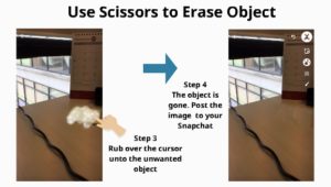 Use scissors to erase object 