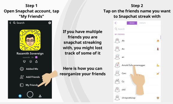 Keep track of your snapstreak friends 1