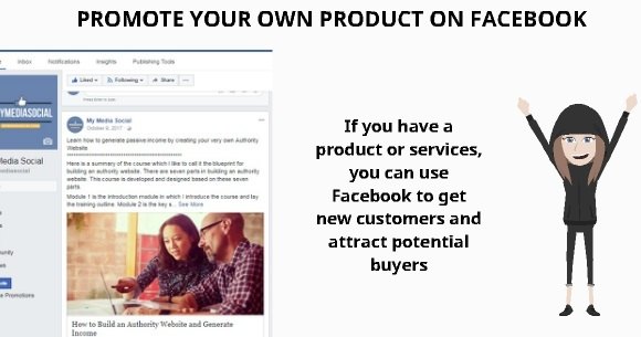 Promote own product on facebook