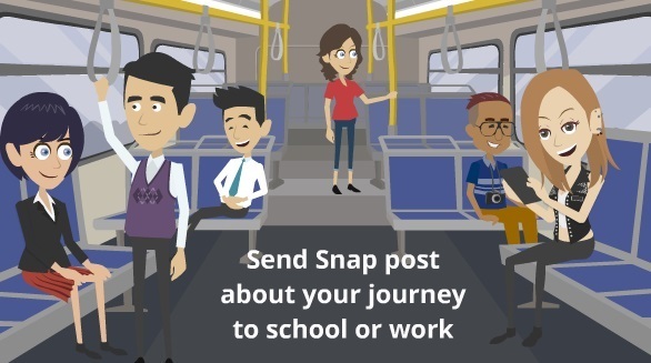 Send Snap Post About Your Journey to School