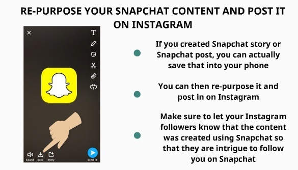 repurpose snapchat content on Instagram