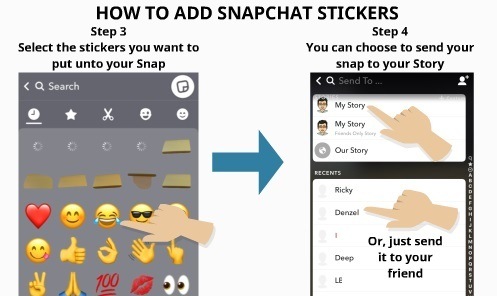 How to Add Snapchat Stickers 2