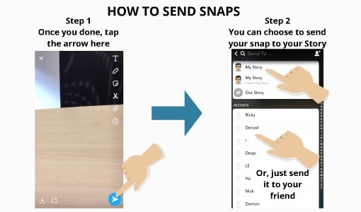 How to Send Snaps 2