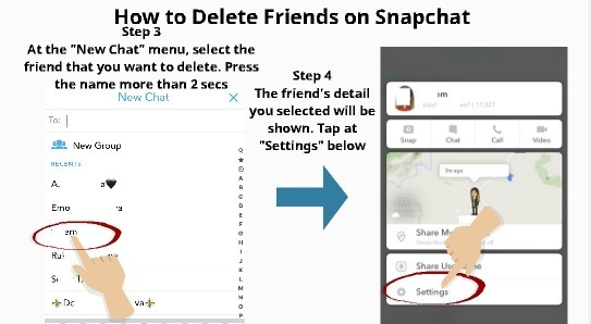 how to delete snapchat friends