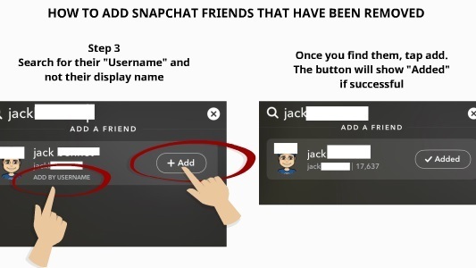 How to add Snapchat friends that you removed