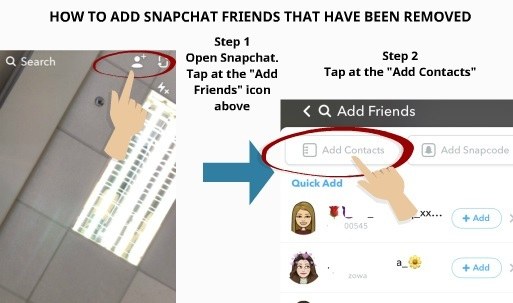 How to add Snapchat friends that you removed