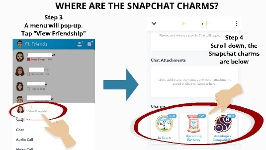 Where are the snapchat charms 2