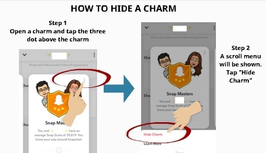 how to hide snapchat charm