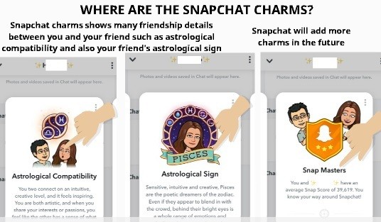 where are snapchat charms
