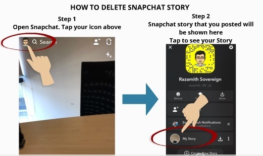How to delete snapchat story