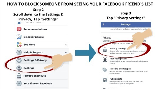 Block someone from seeing your facebook friend's list 2