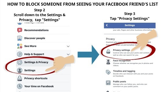 block someone from seeing friends list on facebook