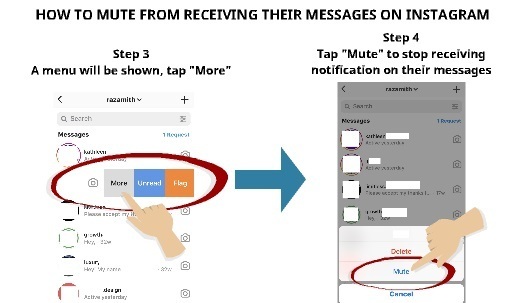 How to mute from receiving messages on Instagram