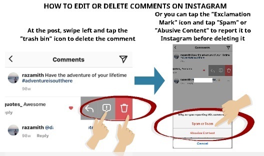 How to delete abusive comments on Instagram