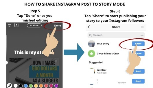 How to Share Instagram Post to Story Mode 3