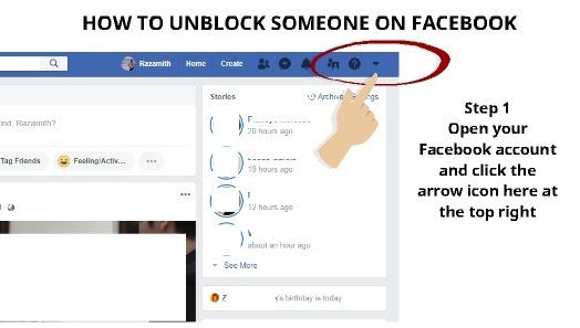 How to unblock someone on facebook