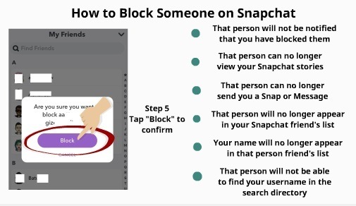 How to Block Someone on Snapchat Step 5