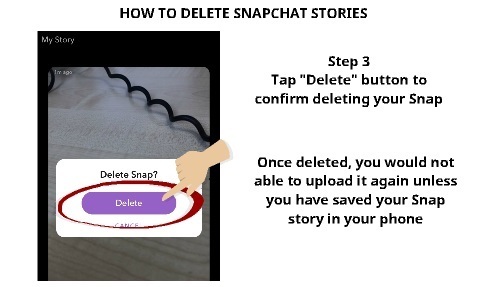 How to Delete Snapchat Stories Step 3