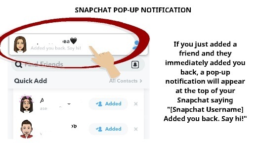 Snapchat Pop-up notification