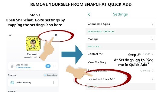 Remove Yourself from Snapchat quick add 1