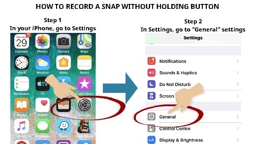 How to Record a Snap without holding the button Step 1 Step 2