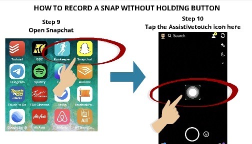 How to Record a Snap without holding the button Step 9 Step 10