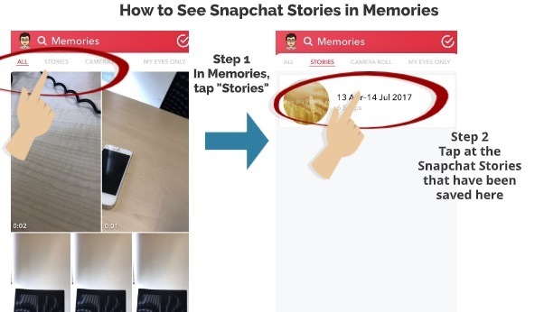 How to see Snapchat stories in Memories