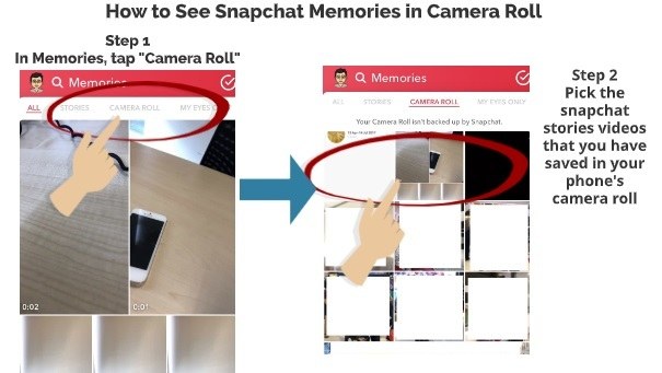 How to see Snapchat stories in camera roll