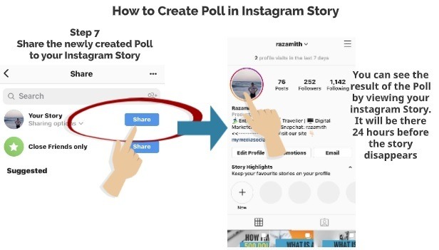 How to create poll in Instagram Story step 7