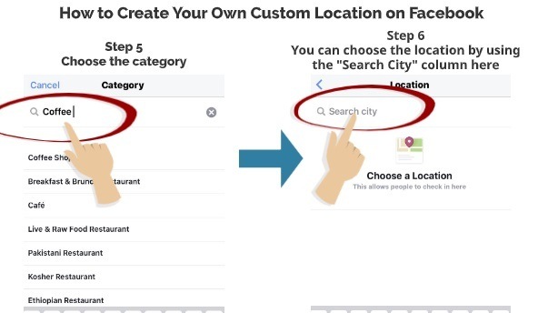 How to Create Custom Location on Facebook Step 5 Step 6