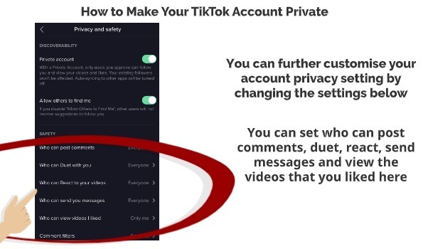 How to make TikTok private 