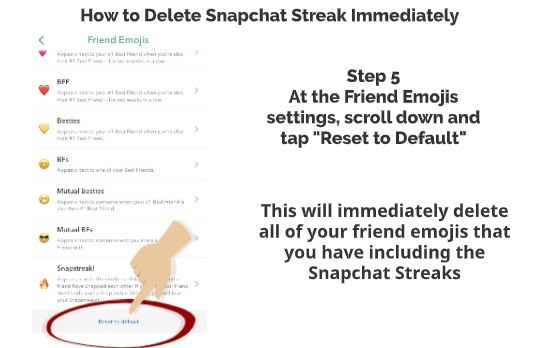 How to delete Snapchat streak immediately Step 5