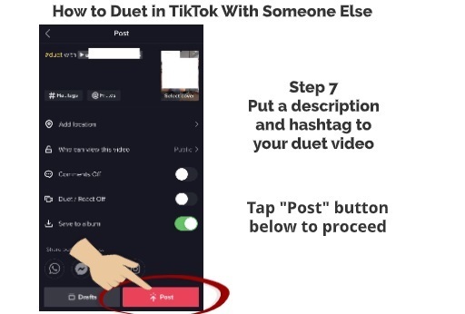 How to TikTok Duet with Someone Else Step 5