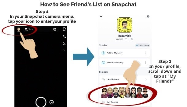 How to See Friends List on Snapchat 1