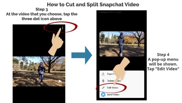 how to crop a video in snapchat