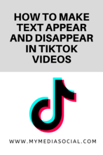 How to Make Text Appear and Disappear in TikTok