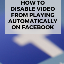 How to Disable Auto Play on Facebook