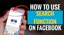 How to Use Search function on facebook
