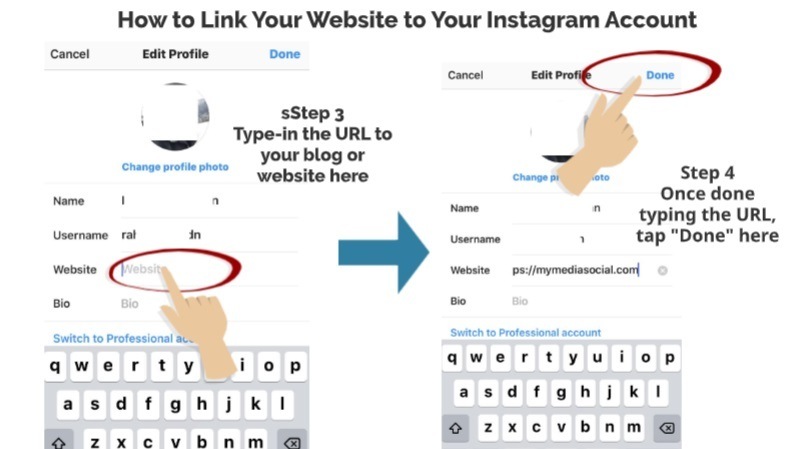 how to send a link to your instagram account