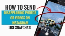 How to Send disappearing photos on Instagram