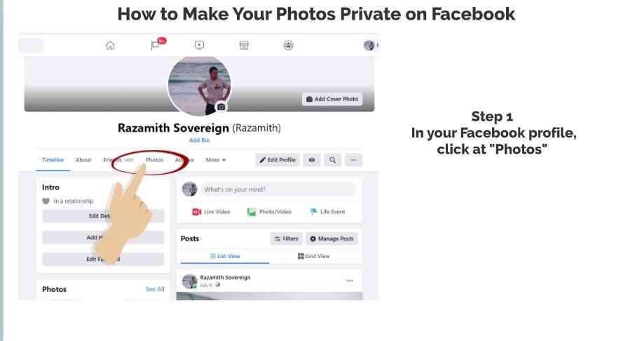 To make facebook in cover how private photo Free online