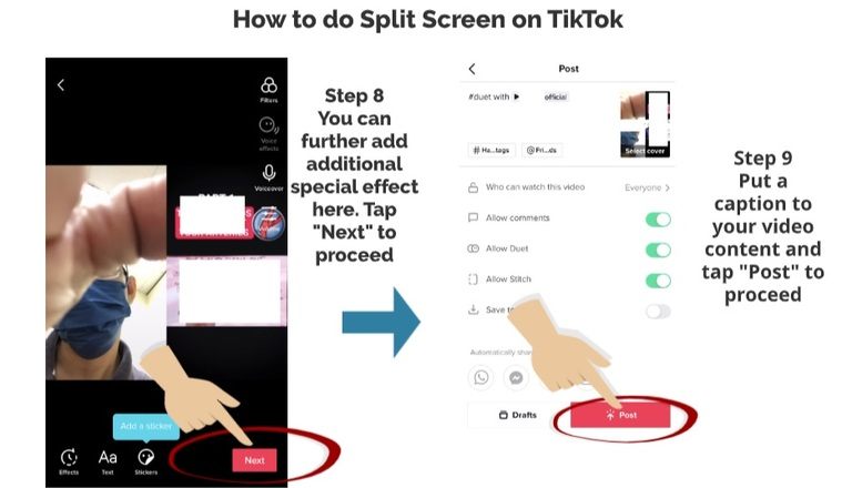 How to Create Split Screen on TikTok (Duet) – My Media Social